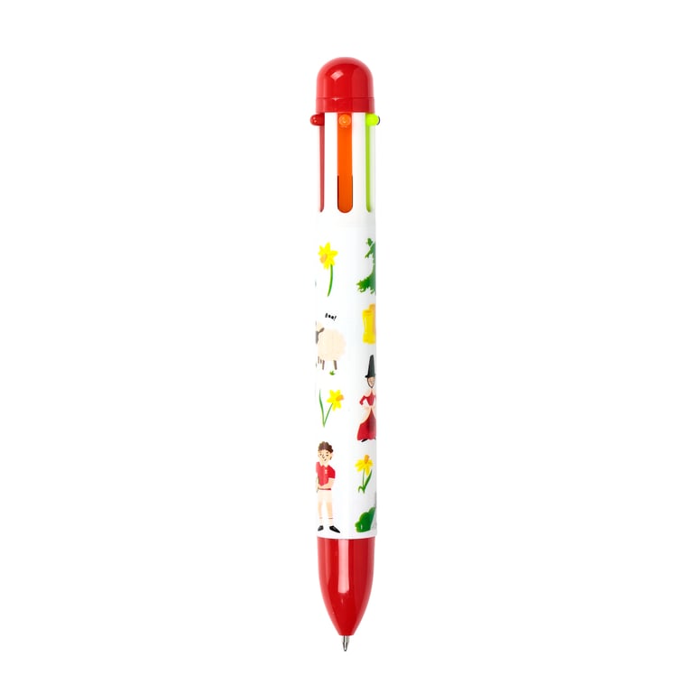 Multi Colour Welsh Dragon Pen - 6 Colours ABS Plastic CE Marked