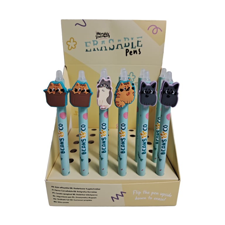 Erasable Pen with PVC Topper - Click to Write, Erase with Ease