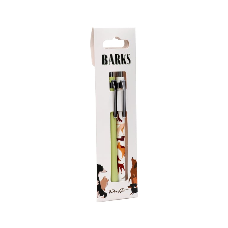 Metal Twin Pen Set - Black Ink for Pet Owners