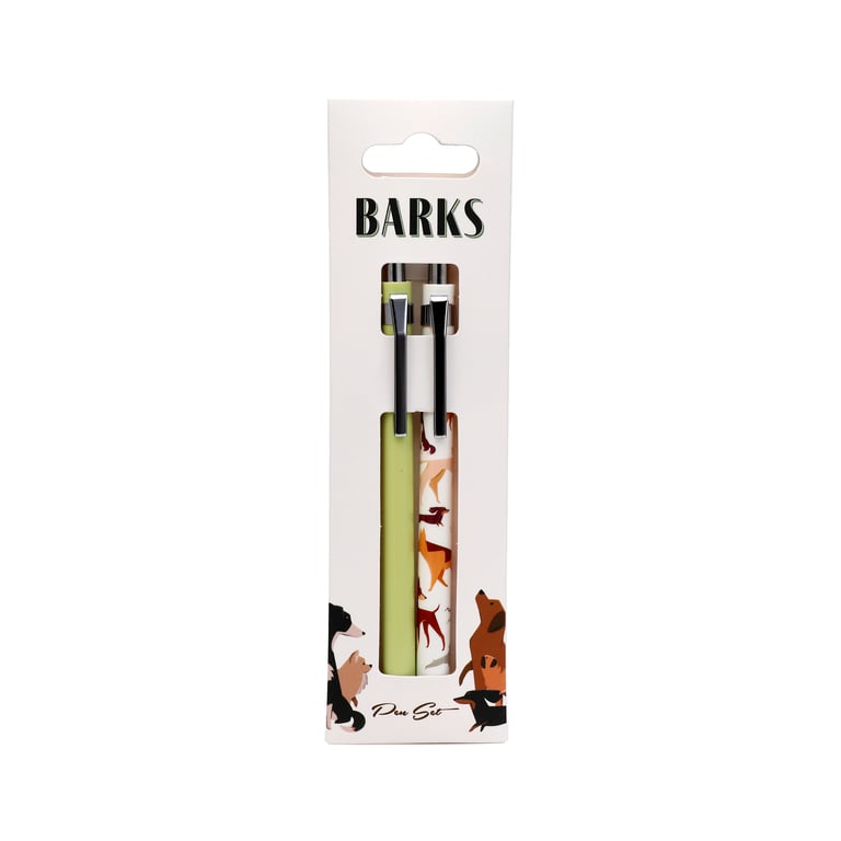 Metal Twin Pen Set - Black Ink for Pet Owners