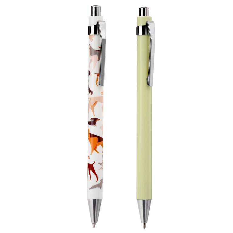 Metal Twin Pen Set - Black Ink for Pet Owners