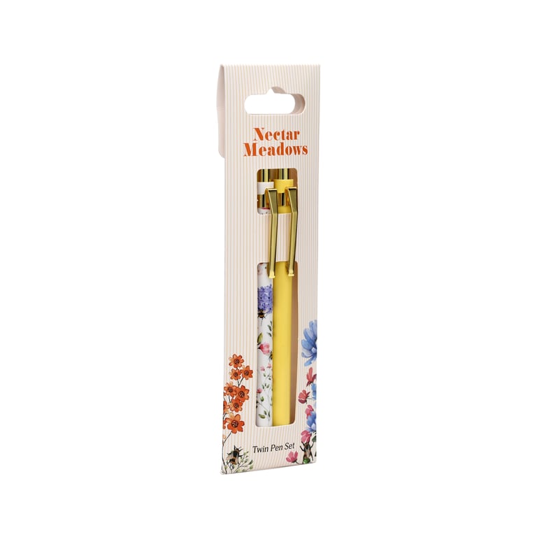 Nectar Meadows Twin Pen Set - Black Ink, Plastic and Metal Construction