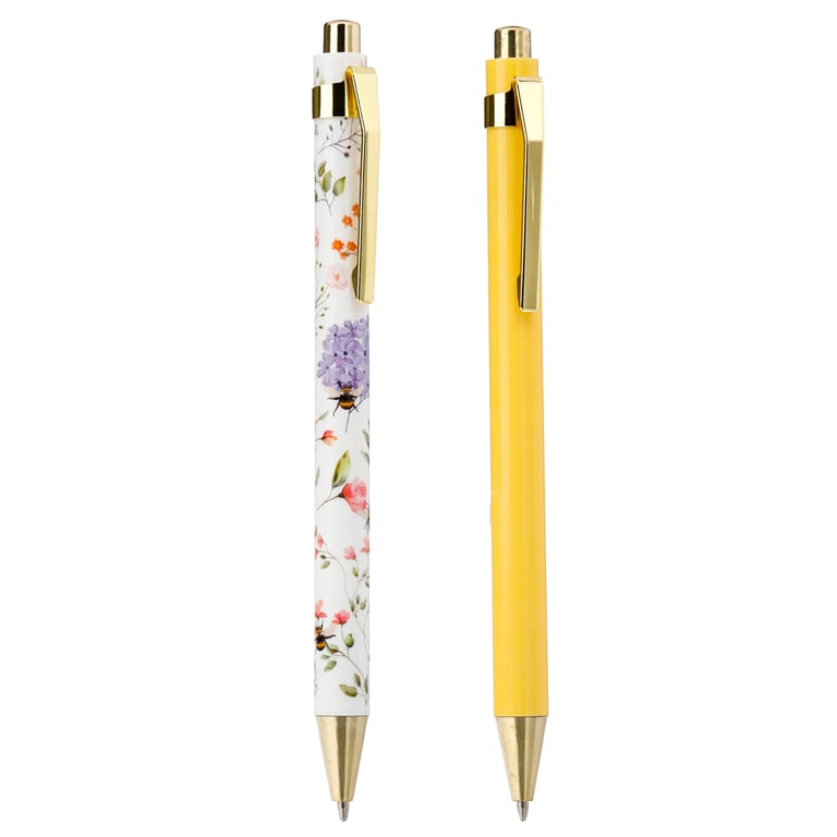 Nectar Meadows Twin Pen Set - Black Ink, Plastic and Metal Construction