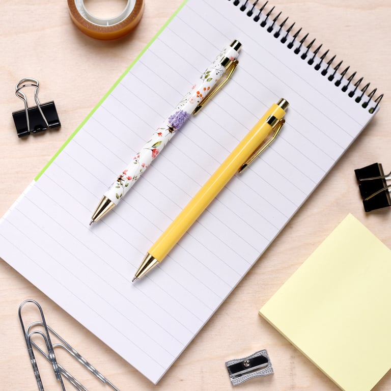 Nectar Meadows Twin Pen Set - Black Ink, Plastic and Metal Construction