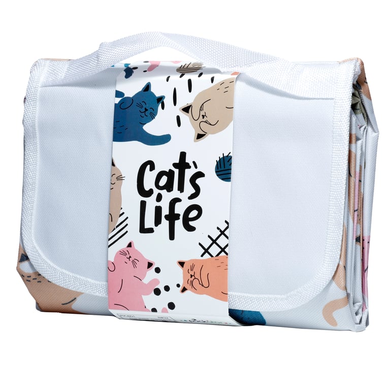 Oxford Cloth Cat Picnic Blanket - Foldable Outdoor Pet Mat