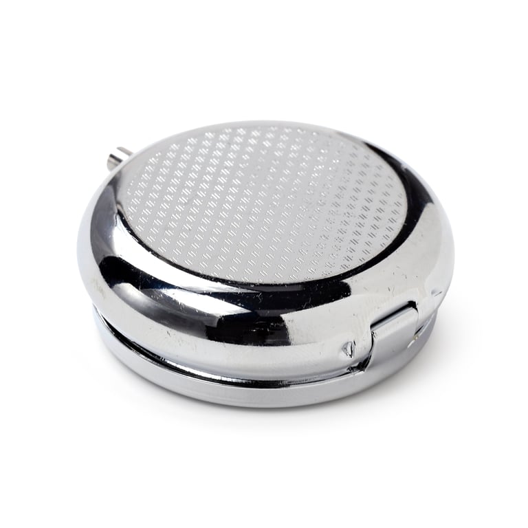 Aluminum 3-Compartment Coastal Pill Box - Medicine Organizer