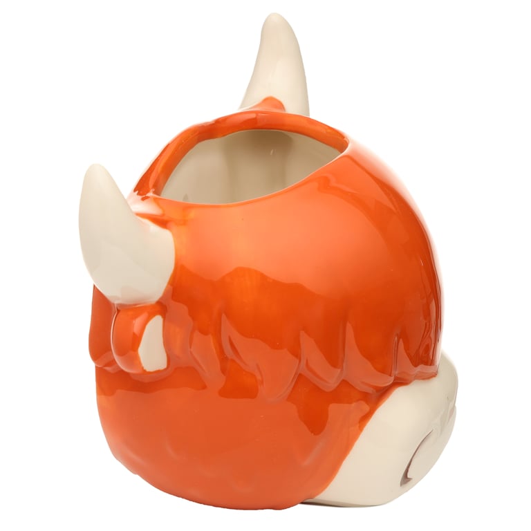 Decorative Ceramic Highland Coo Cow Wall Planter - Indoor/Outdoor Plant Container with Dolomite Material and Wall Mount Option