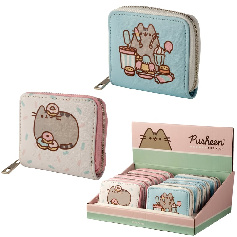 Pusheen Cat Foodie Licensed PVC Zip Around Wallet