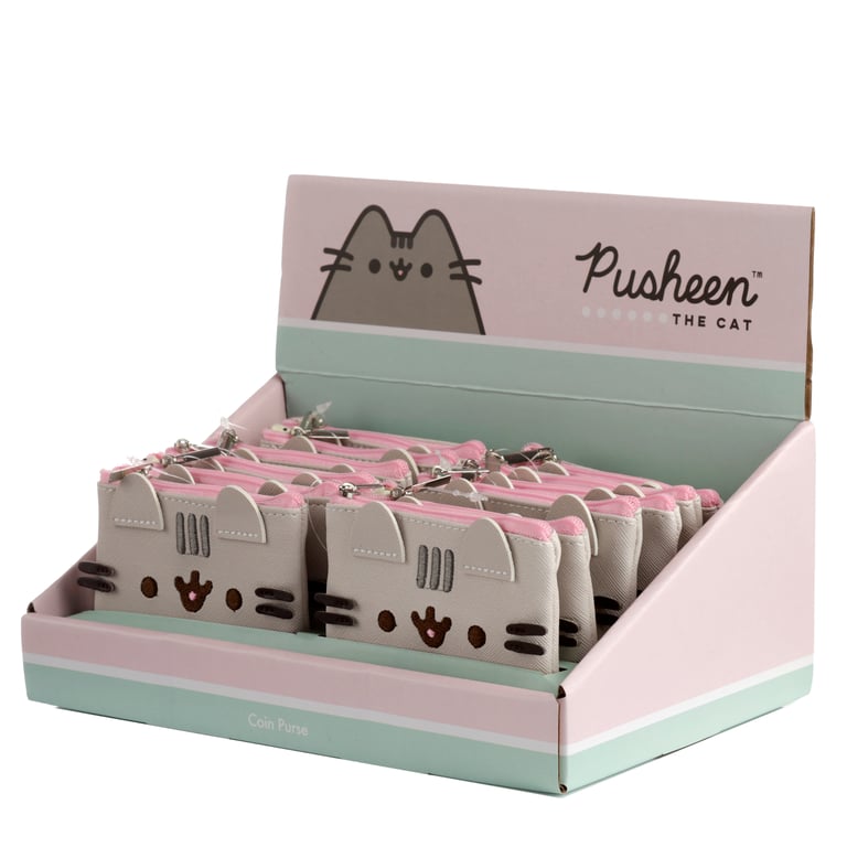 Pusheen Shaped Change Purse - Licensed Polyurethane and Metal Design