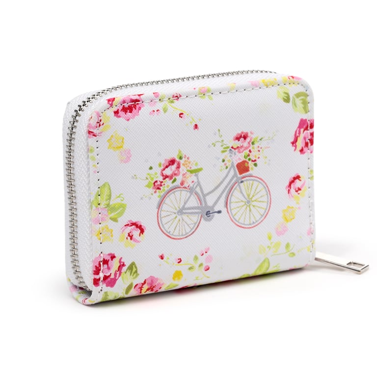 Julie Dodsworth Small Zip Around Wallet - Licensed PVC & Metal Zip Wallet with Botanical Print
