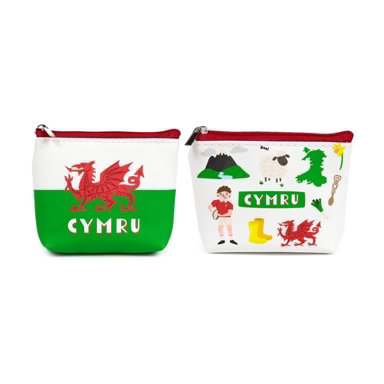 PVC Welsh Dragon Purse - Authentic Wales Cymru Design