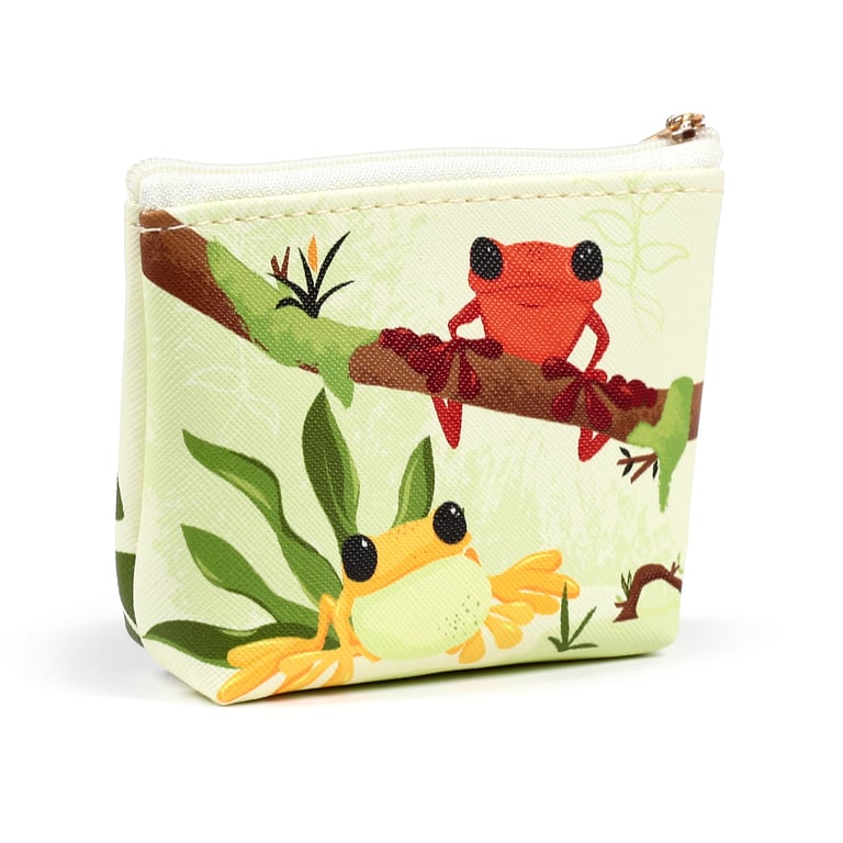 Tropical Frogs PVC Metal Purse - Stylish and Durable Handbag