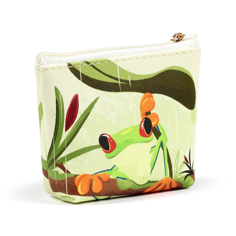 Tropical Frogs PVC Metal Purse - Stylish and Durable Handbag