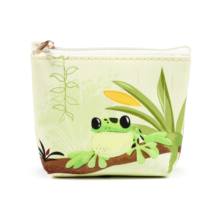 Tropical Frogs PVC Metal Purse - Stylish and Durable Handbag