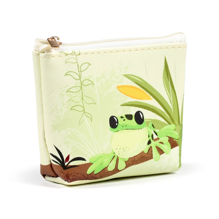 Tropical Frogs PVC Metal Purse - Stylish and Durable Handbag