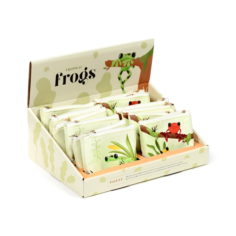 Tropical Frogs PVC Metal Purse - Stylish and Durable Handbag