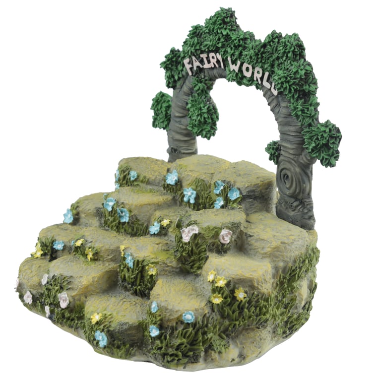 Resin Fairy Garden Display Stand - Tiered Decor Accessory