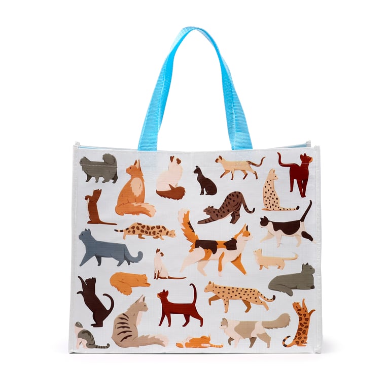 Recycled RPET Reusable Shopping Bag - Eco-Friendly Feline Fine Cats Bag