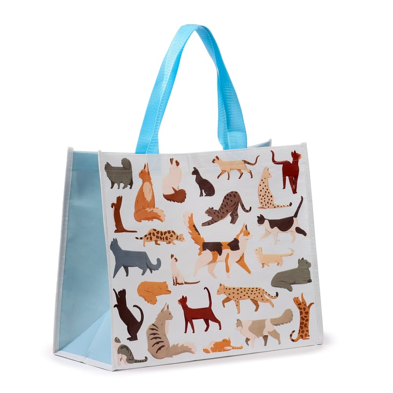 Recycled RPET Reusable Shopping Bag - Eco-Friendly Feline Fine Cats Bag