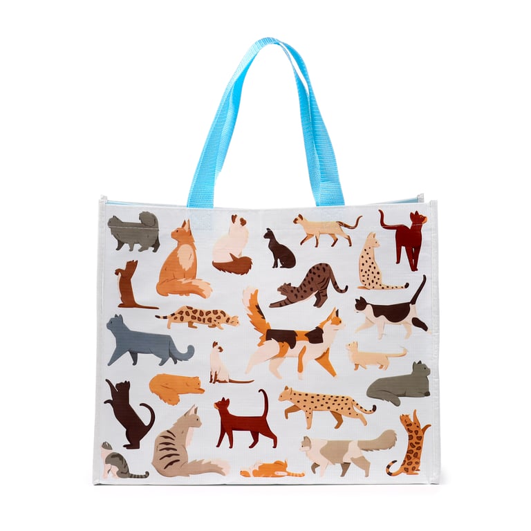 Recycled RPET Reusable Shopping Bag - Eco-Friendly Feline Fine Cats Bag