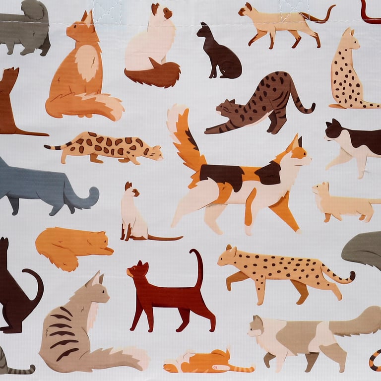 Recycled RPET Reusable Shopping Bag - Eco-Friendly Feline Fine Cats Bag