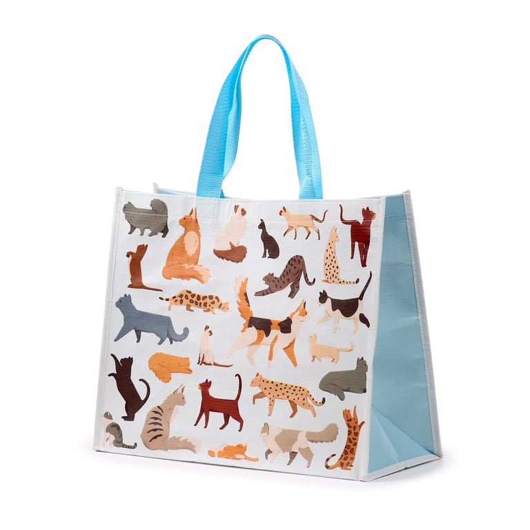Recycled RPET Reusable Shopping Bag - Eco-Friendly Feline Fine Cats Bag