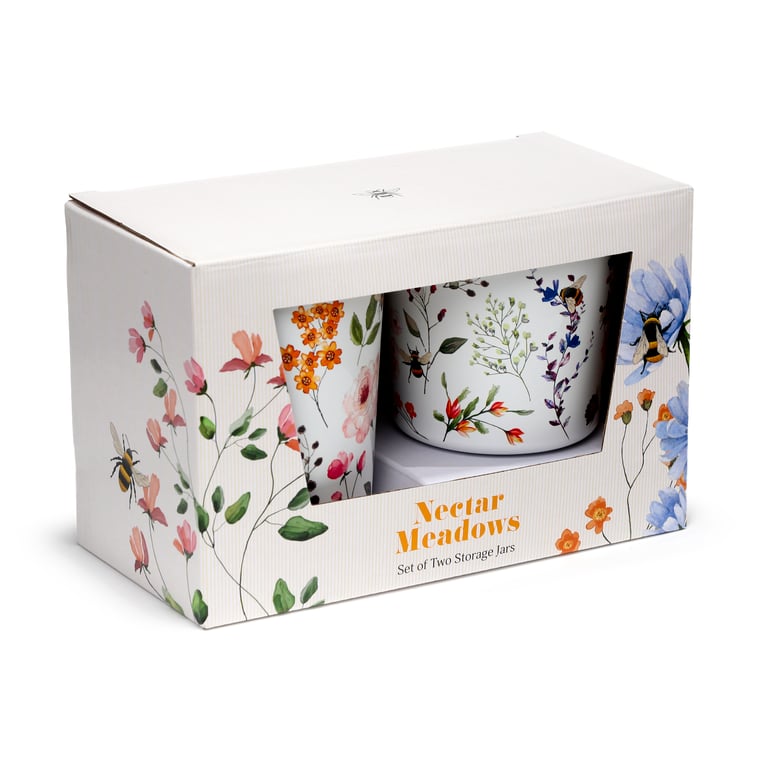 Recycled RPET Storage Jars Set of 2 - Eco-Friendly & Dishwasher Safe