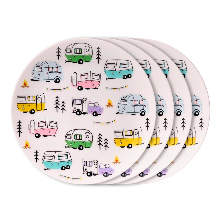 Recycled RPET Picnic Plates - Dishwasher & Microwave Safe, Reusable, BPA Free