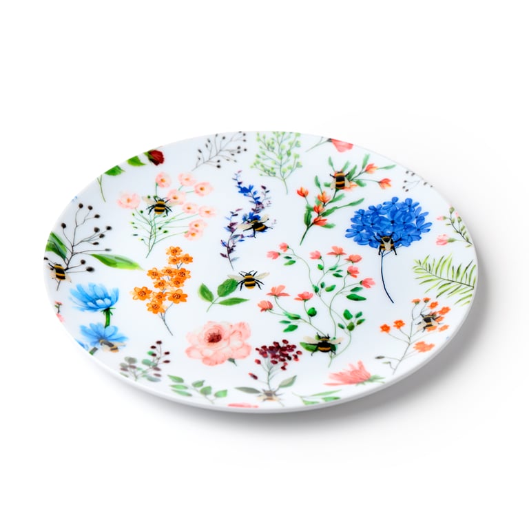 Recycled RPET Eco-Friendly Picnic Plates - Set of 4, BPA Free & Microwave Safe