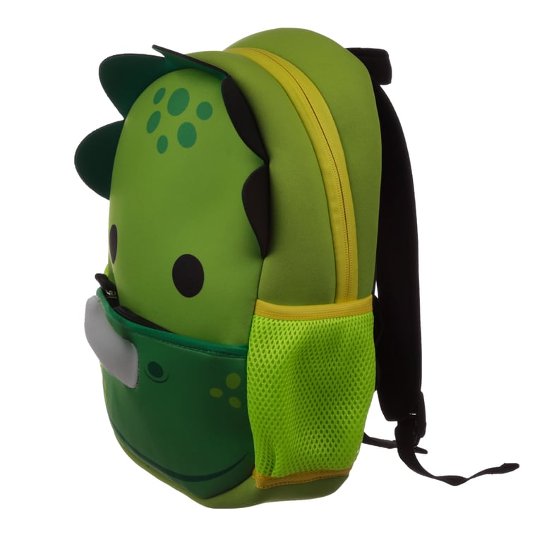 Neoprene Kids School Dinosaur Rucksack - Adjustable Shoulder Straps & Zip Up Compartments