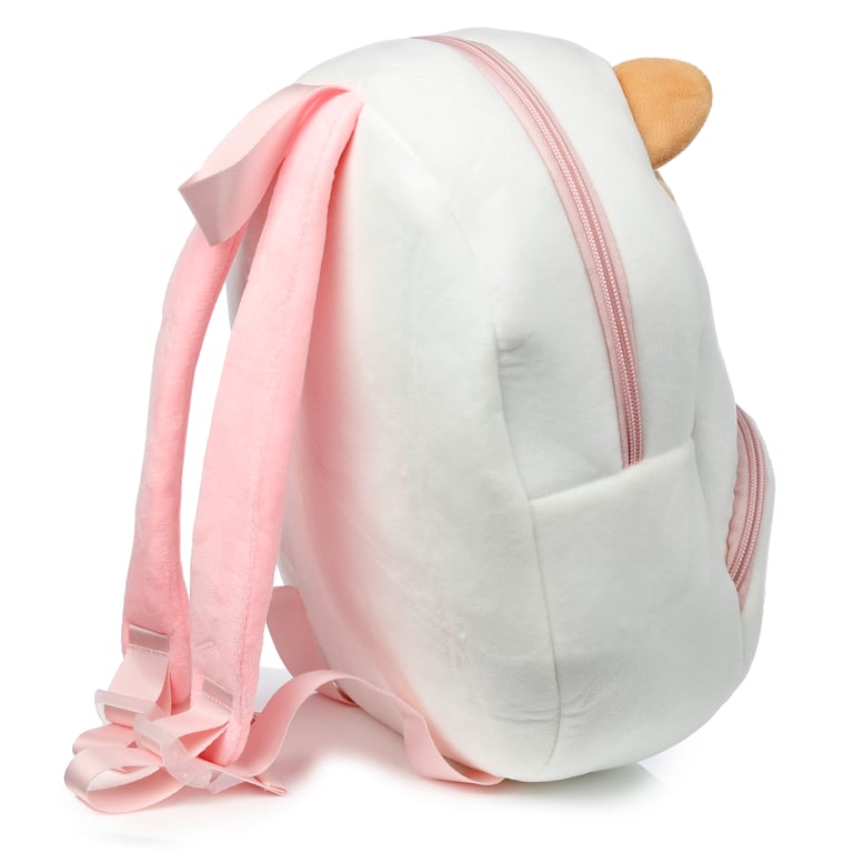 Adoramals Lola Cat Plush Rucksack Backpack - Adjustable Shoulder Straps & Zip Up Compartment