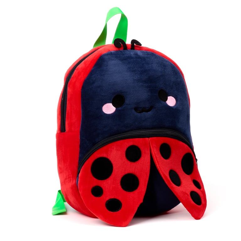 Adorabugs Tilly the Ladybird Kids School Rucksack Backpack - Adjustable Zip Up Compartment & Front Pocket