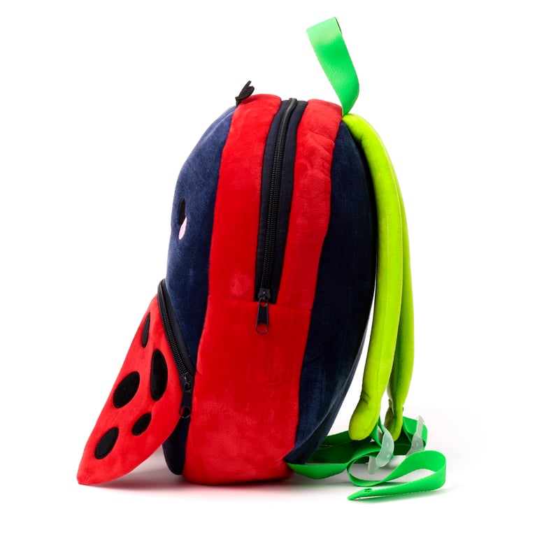 Adorabugs Tilly the Ladybird Kids School Rucksack Backpack - Adjustable Zip Up Compartment & Front Pocket