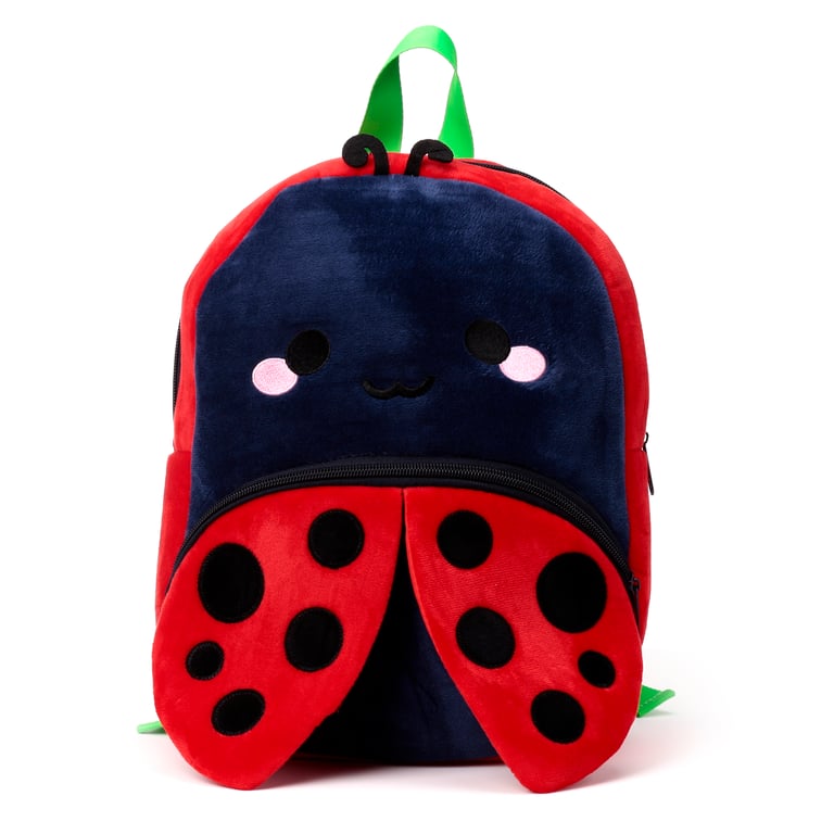 Adorabugs Tilly the Ladybird Kids School Rucksack Backpack - Adjustable Zip Up Compartment & Front Pocket