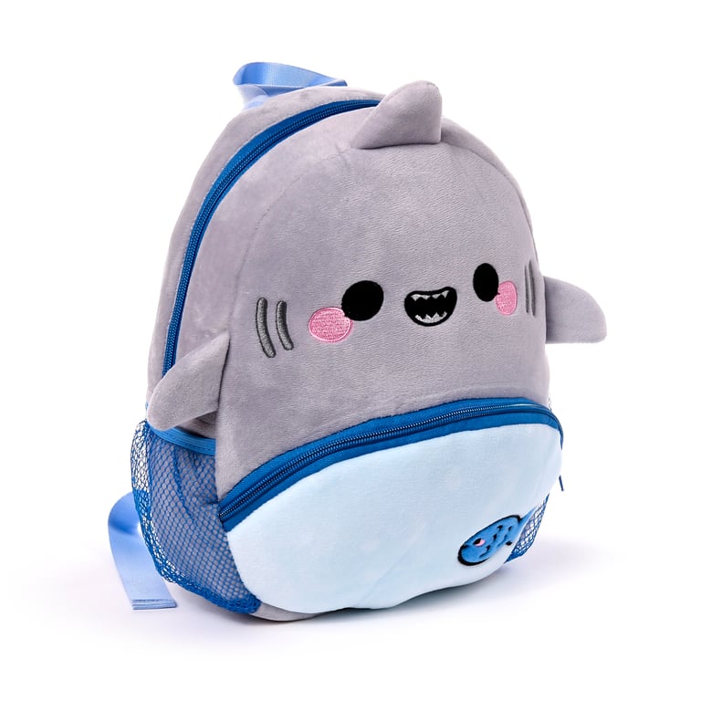 Adoramals Archie the Shark Kids School Rucksack Backpack - Adjustable Shoulder Straps & Main Compartment Zip Up