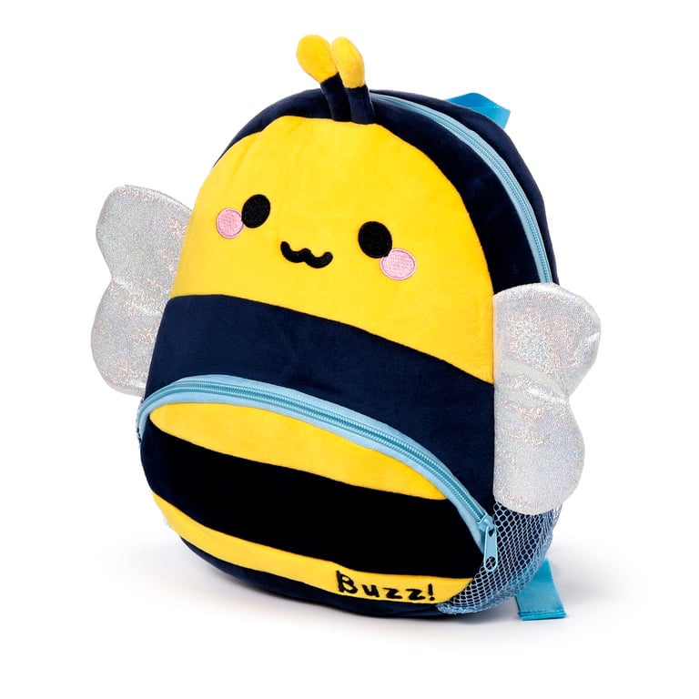 Adoramals Bobby the Bee Kids School Backpack - Adjustable Straps & Spacious Main Compartment