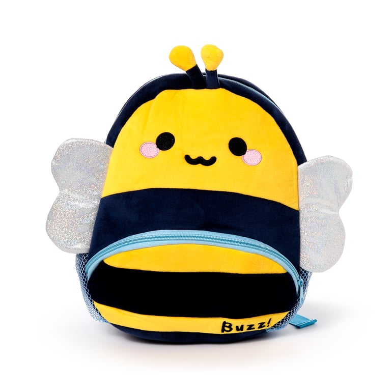 Adoramals Bobby the Bee Kids School Backpack - Adjustable Straps & Spacious Main Compartment