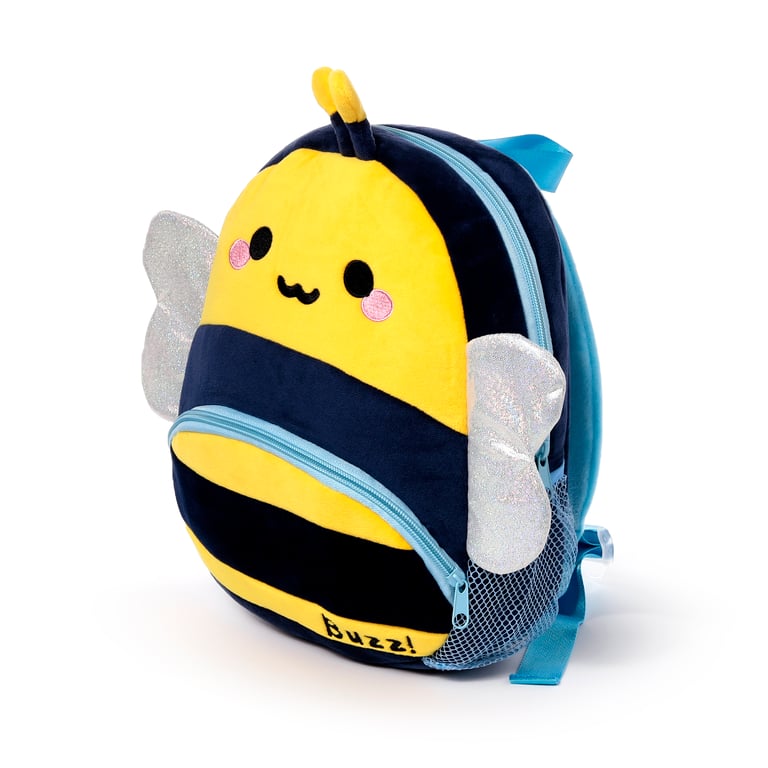 Adoramals Bobby the Bee Kids School Backpack - Adjustable Straps & Spacious Main Compartment