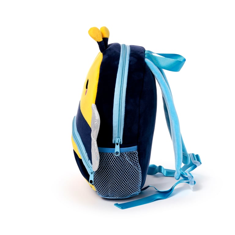 Adoramals Bobby the Bee Kids School Backpack - Adjustable Straps & Spacious Main Compartment