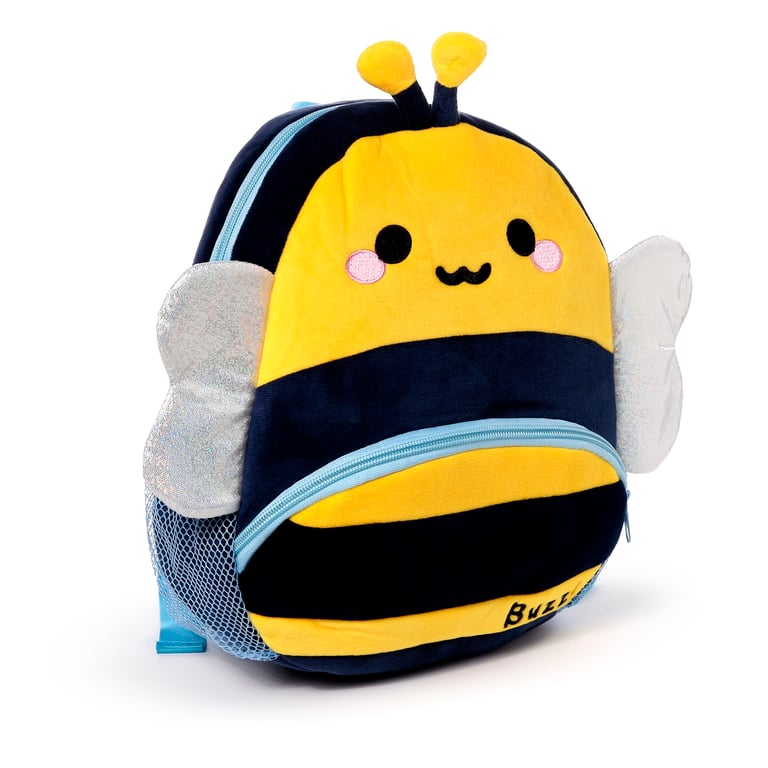 Adoramals Bobby the Bee Kids School Backpack - Adjustable Straps & Spacious Main Compartment