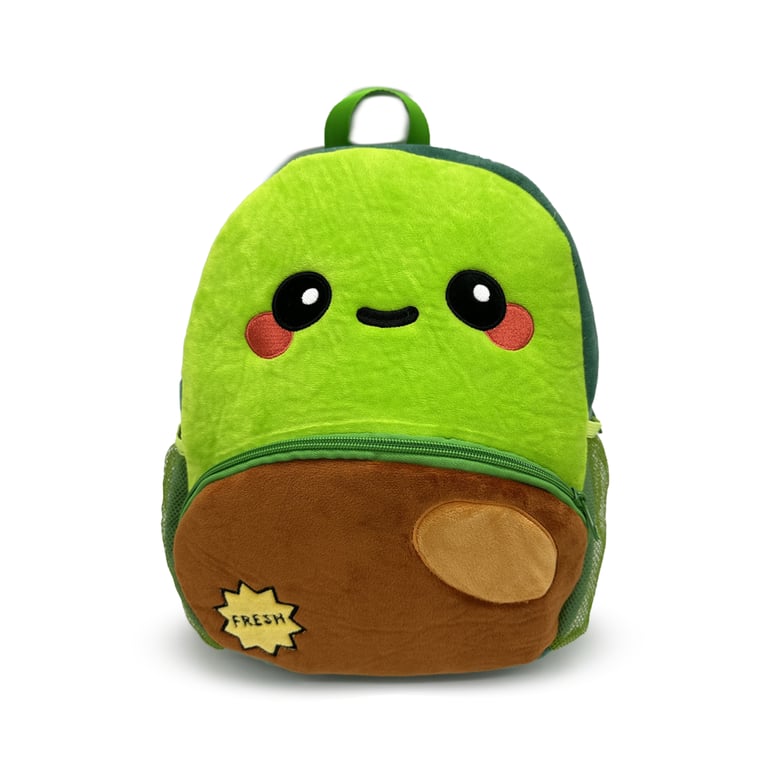 Foodiemals Pedro the Avocado Kids School Rucksack Backpack - Adjustable Shoulder Straps & Zip Up Compartments