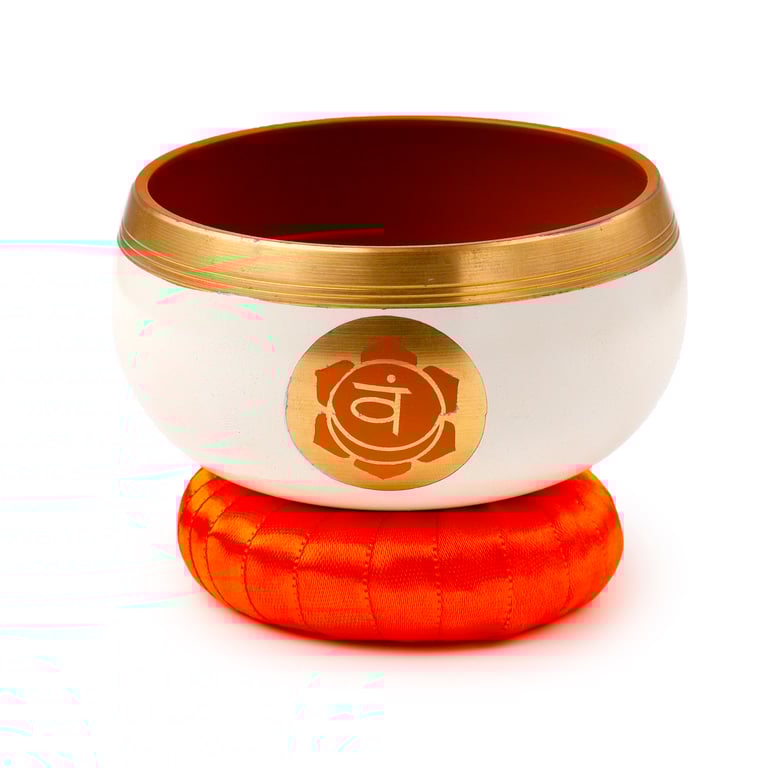 Orange Chakra Singing Bowl - Metal Construction & Meditation Aid