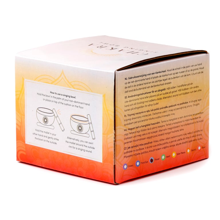 Orange Chakra Singing Bowl - Metal Construction & Meditation Aid