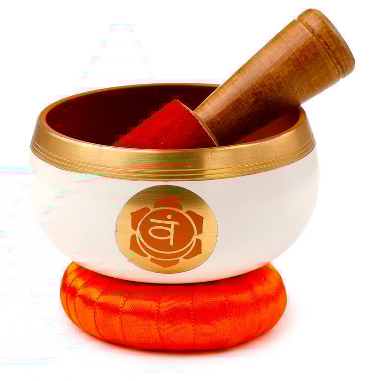 Orange Chakra Singing Bowl - Metal Construction & Meditation Aid