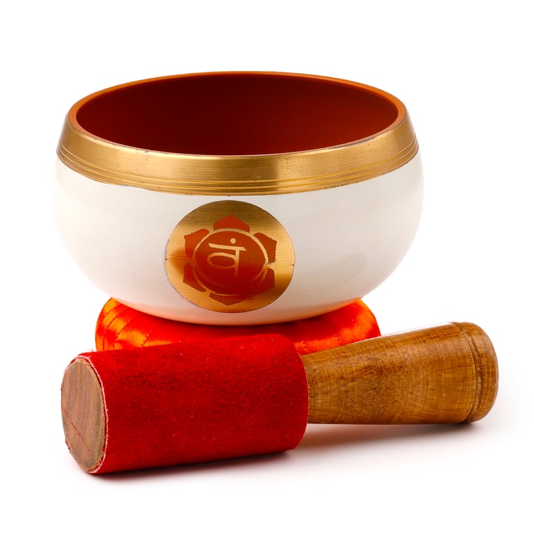 Orange Chakra Singing Bowl - Metal Construction & Meditation Aid