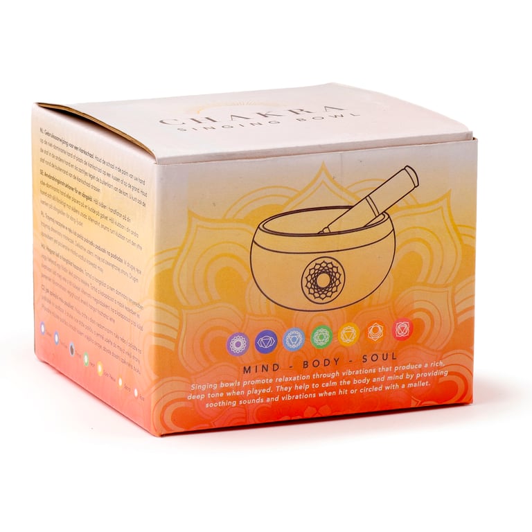 Orange Chakra Singing Bowl - Metal Construction & Meditation Aid