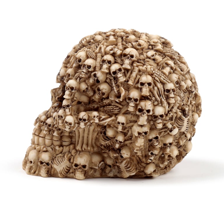 Resin Fantasy Multiple Skulls Ornament - Unique Home Decor Decoration