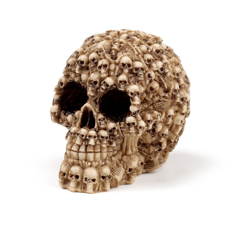 Resin Fantasy Multiple Skulls Ornament - Unique Home Decor Decoration