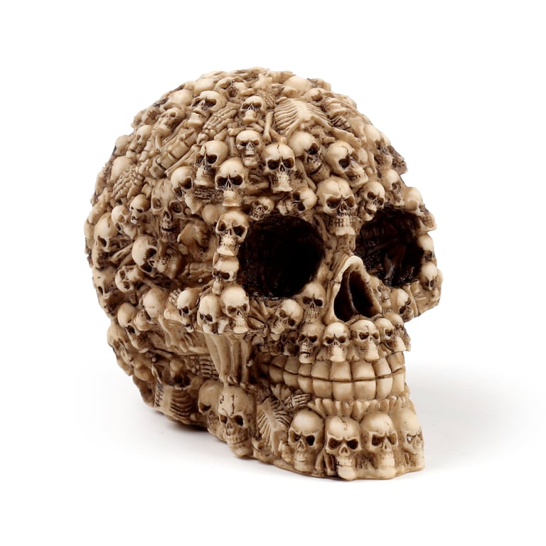 Resin Fantasy Multiple Skulls Ornament - Unique Home Decor Decoration