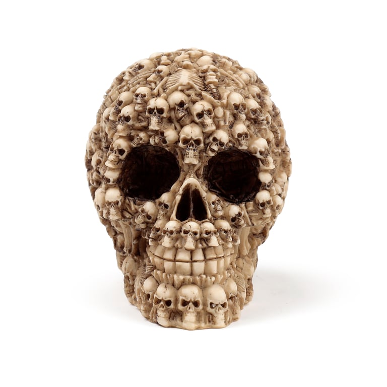 Resin Fantasy Multiple Skulls Ornament - Unique Home Decor Decoration
